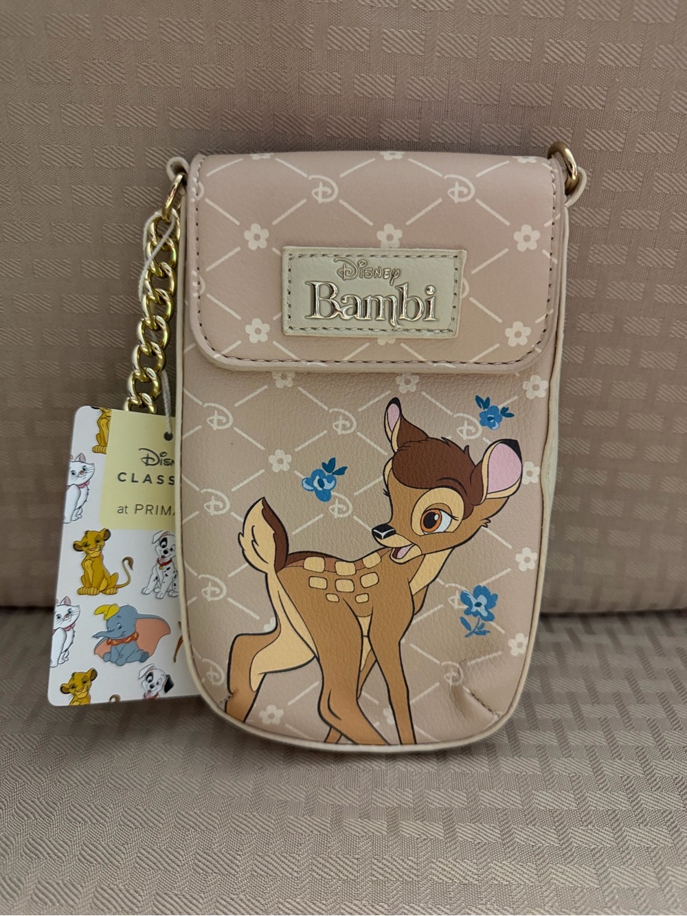 Disney Bambi Beige Crossbody Phone Bag